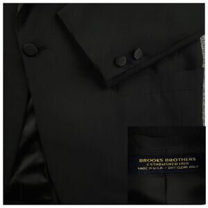 Brooks Brothers Tuxedo Jacket Mens 40R Vtg Classic Fit Wool Peak Lapel Dinner